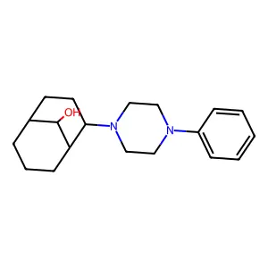 Bicyclo(3.3.1)nonan-9-ol, 2-(4-phenyl-1-piperazinyl)- structure