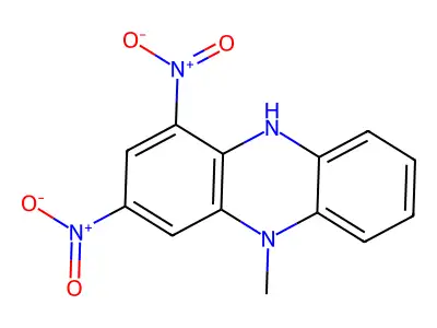 Phenazine, 5,10-dihydro-5-methyl-1,3-dinitro- structure