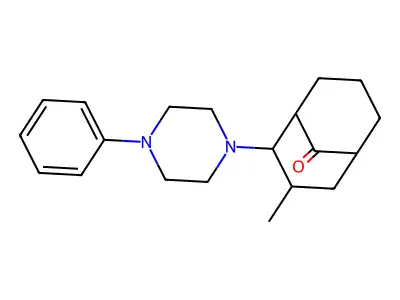3-Methyl-2-(4-phenyl-1-piperazinyl)bicyclo(3.3.1)nonan-9-one structure