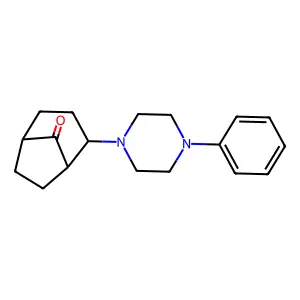 Bicyclo(3.2.1)octan-8-one, 2-(4-phenyl-1-piperazinyl)- structure