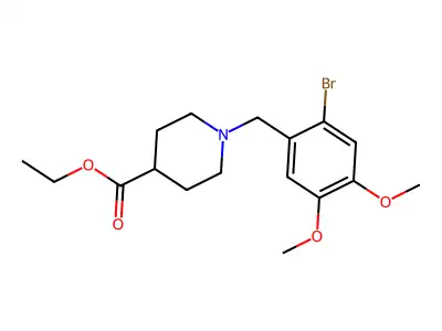 Ethyl 1-[(2-bromo-4,5-dimethoxyphenyl)methyl]piperidine-4-carboxylate structure