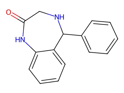 5-Phenyl-1,3,4,5-tetrahydro-1,4-benzodiazepin-2-one structure