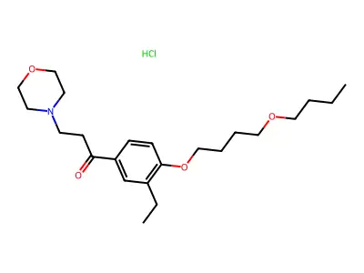 4'-(4-Butoxybutoxy)-3'-ethyl-3-morpholinopropiophenone hydrochloride structure