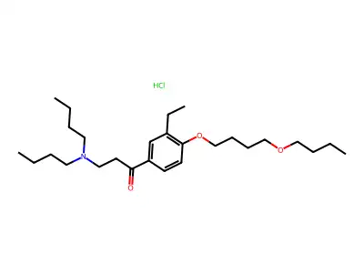 4'-(4-Butoxybutoxy)-3-dibutylamino-3'-ethylpropiophenone hydrochloride structure