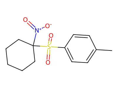 1-Nitrocyclohexyl P-tolyl sulfone structure