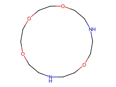 1,4,7,13-Tetraoxa-10,16-diaza-cyclooctadecane structure