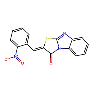 2-[(2-Nitrophenyl)methylidene][1,3]thiazolo[3,2-a]benzimidazol-3(2H)-one structure