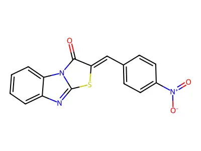 (2Z)-2-[(4-nitrophenyl)methylidene]-[1,3]thiazolo[3,2-a]benzimidazol-1-one structure