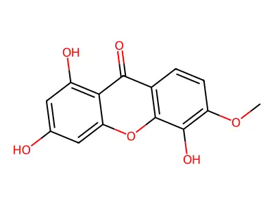 1,3,5-Trihydroxy-6-methoxyxanthone structure