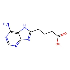 1H-Purine-8-butanoic acid, 6-amino- structure