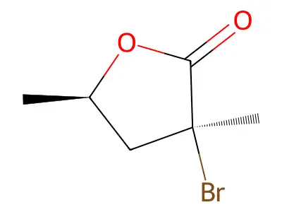 3-bromo-3,5-dimethyloxolan-2-one structure