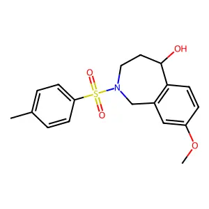 8-Methoxy-2-(4-methylphenyl)sulfonyl-1,3,4,5-tetrahydro-2-benzazepin-5-ol structure