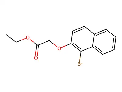 Ethyl 2-(1-bromo-2-naphthyloxy)acetate structure
