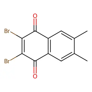 2,3-Dibromo-6,7-dimethylnaphthalene-1,4-dione structure