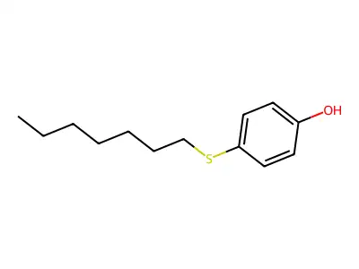 4-Heptylsulfanyl-phenol structure