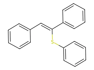 1,2-Diphenylethenylsulfanylbenzene structure