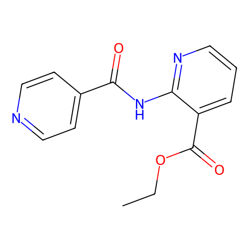 Ethyl 2-(isonicotinoylamino)nicotinate structure