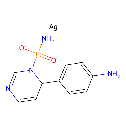 Silver phosphanilamidopyrimidine structure