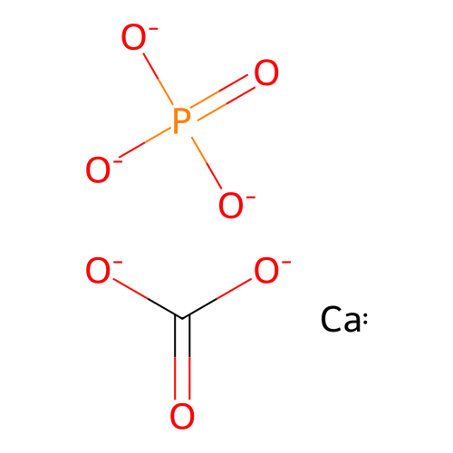 Calcium carbonate phosphate structure