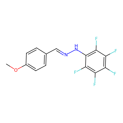 1-[(4-Methoxyphenyl)methylidene]-2-(2,3,4,5,6-pentafluorophenyl)hydrazine structure