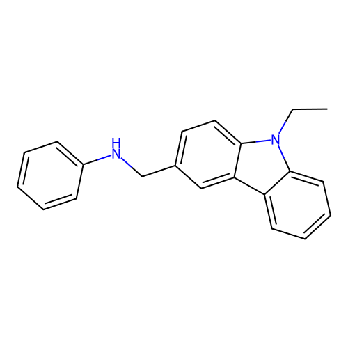 N-[(9-ethyl-9H-carbazol-3-yl)methyl]aniline structure