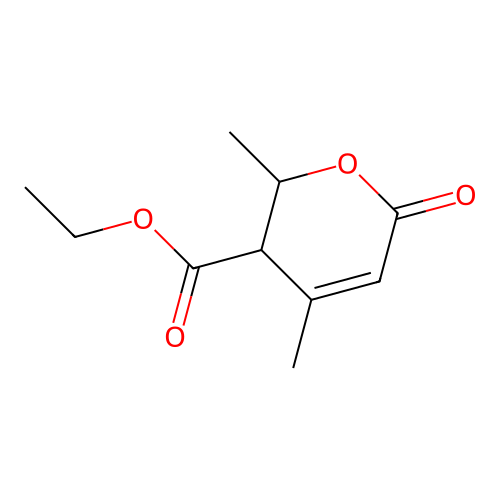 Ethyl 2,4-dimethyl-6-oxo-3,6-dihydro-2H-pyran-3-carboxylate structure