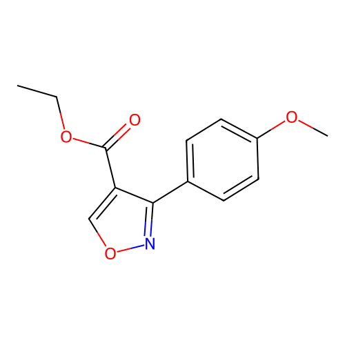 Ethyl 3-(4-methoxyphenyl)-1,2-oxazole-4-carboxylate structure