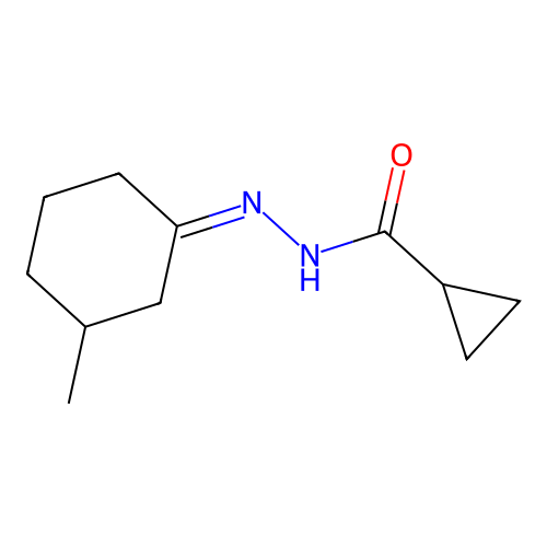 N'-[(1Z)-3-methylcyclohexylidene]cyclopropanecarbohydrazide structure