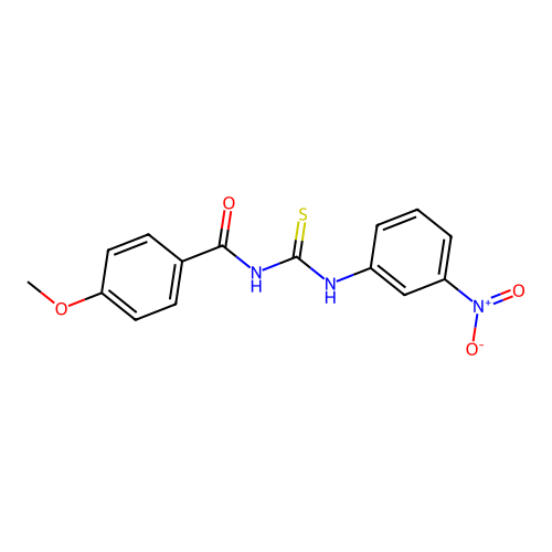 4-methoxy-N-[(3-nitrophenyl)carbamothioyl]benzamide structure