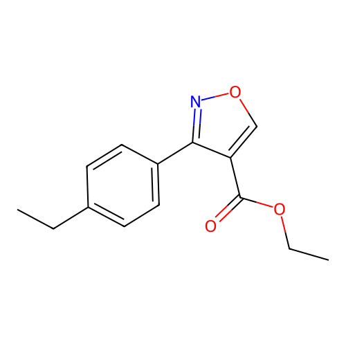 Ethyl 3-(4-ethylphenyl)-1,2-oxazole-4-carboxylate structure