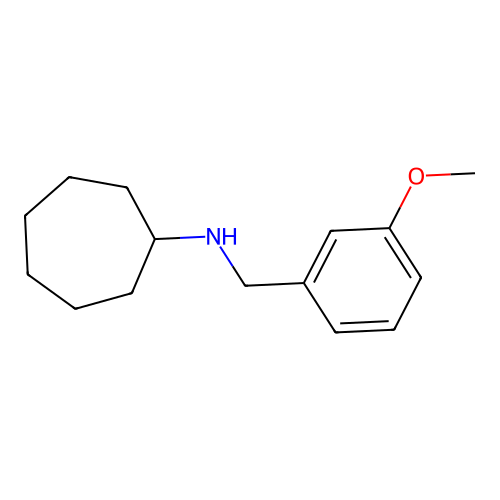 N-(3-methoxybenzyl)cycloheptanamine structure