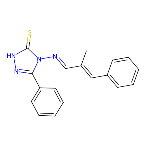 4-((2-Methyl-3-phenyl-2-propenylidene)amino)-5-phenyl-4H-1,2,4-triazole-3-thiol structure