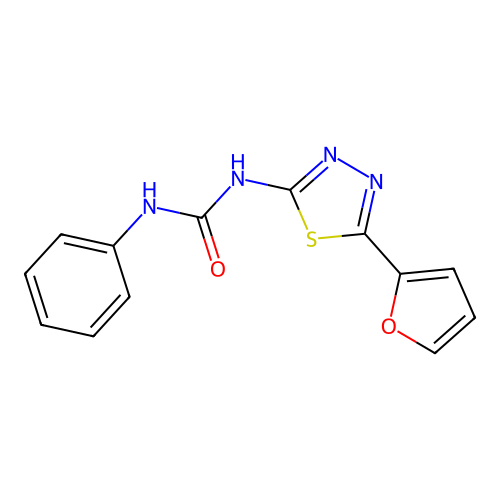 N-[5-(2-furyl)-1,3,4-thiadiazol-2-yl]-N'-phenylurea structure