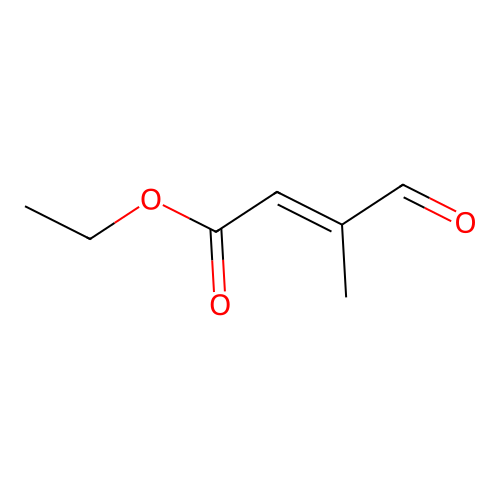 Ethyl (2E)-3-methyl-4-oxo-2-butenoate structure