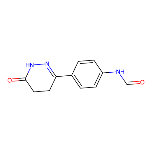 N-[4-(6-oxo-4,5-dihydro-1H-pyridazin-3-yl)phenyl]formamide structure