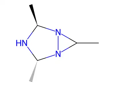 1,3,5-Triazabicyclo(3.1.0)hexane, 2,4,6-trimethyl-, (2-alpha,4-beta,6-alpha)- structure