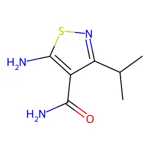 5-Amino-3-isopropylisothiazole-4-carboxamide structure