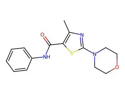 5-Thiazolecarboxamide, 4-methyl-2-(4-morpholinyl)-N-phenyl- structure