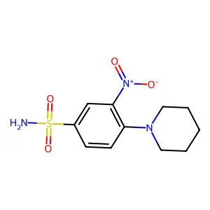 3-nitro-4-piperidin-1-ylbenzenesulfonamide structure