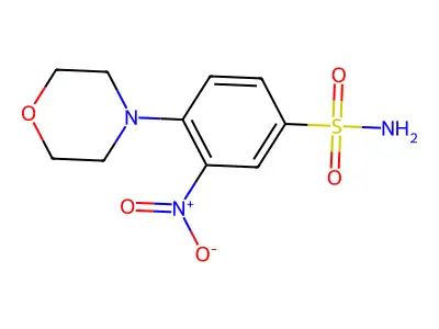 4-Morpholin-4-yl-3-nitrobenzenesulfonamide structure