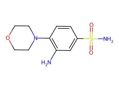 3-Amino-4-morpholin-4-ylbenzenesulfonamide structure