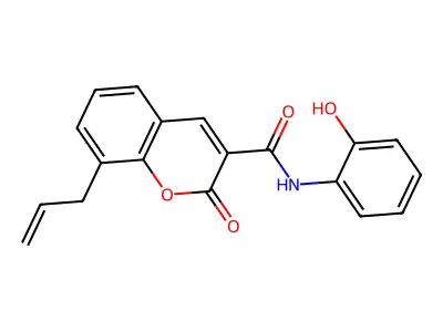 8-allyl-N-(2-hydroxyphenyl)-2-oxo-2H-chromene-3-carboxamide structure