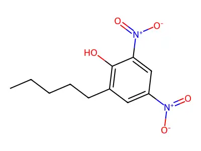 Phenol, 2,4-dinitro-6-pentyl- structure