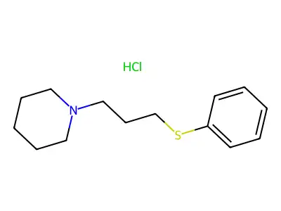 Piperidine, 1-(3-(phenylthio)propyl)-, monohydrochloride structure