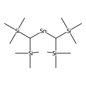 [Bis(trimethylsilyl)methylstannyl-trimethylsilylmethyl]-trimethylsilane structure