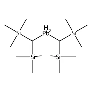 [Bis(trimethylsilyl)methylplumbyl-trimethylsilylmethyl]-trimethylsilane structure