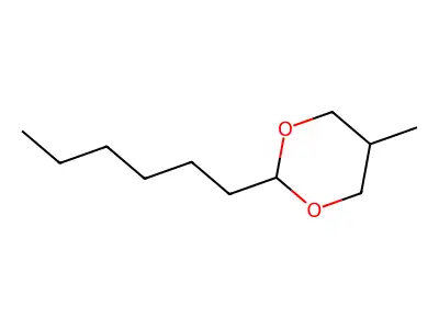 cis-2-Hexyl-5-methyl-1,3-dioxane structure
