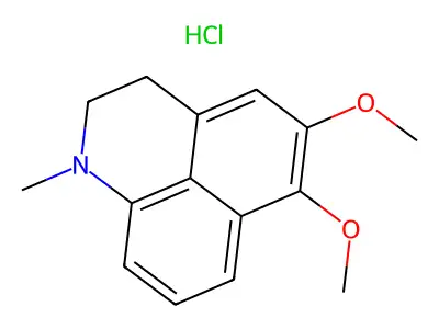 1H-Benzo(de)quinoline, 2,3-dihydro-5,6-dimethoxy-1-methyl-, hydrochloride structure