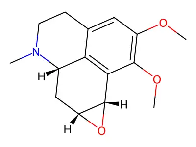 7-alpha,8-alpha-Epoxy-2,3,7,8,9,9a-beta-5,6-dimethoxy-1-methyl-1H-benzo(de)chinolin structure