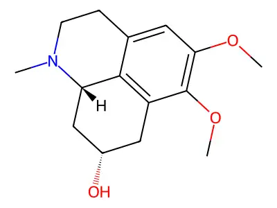 1H-Benzo(de)quinolin-8-ol, 2,3,7,8,9,9a-hexahydro-5,6-dimethoxy-1-methyl-, trans- structure